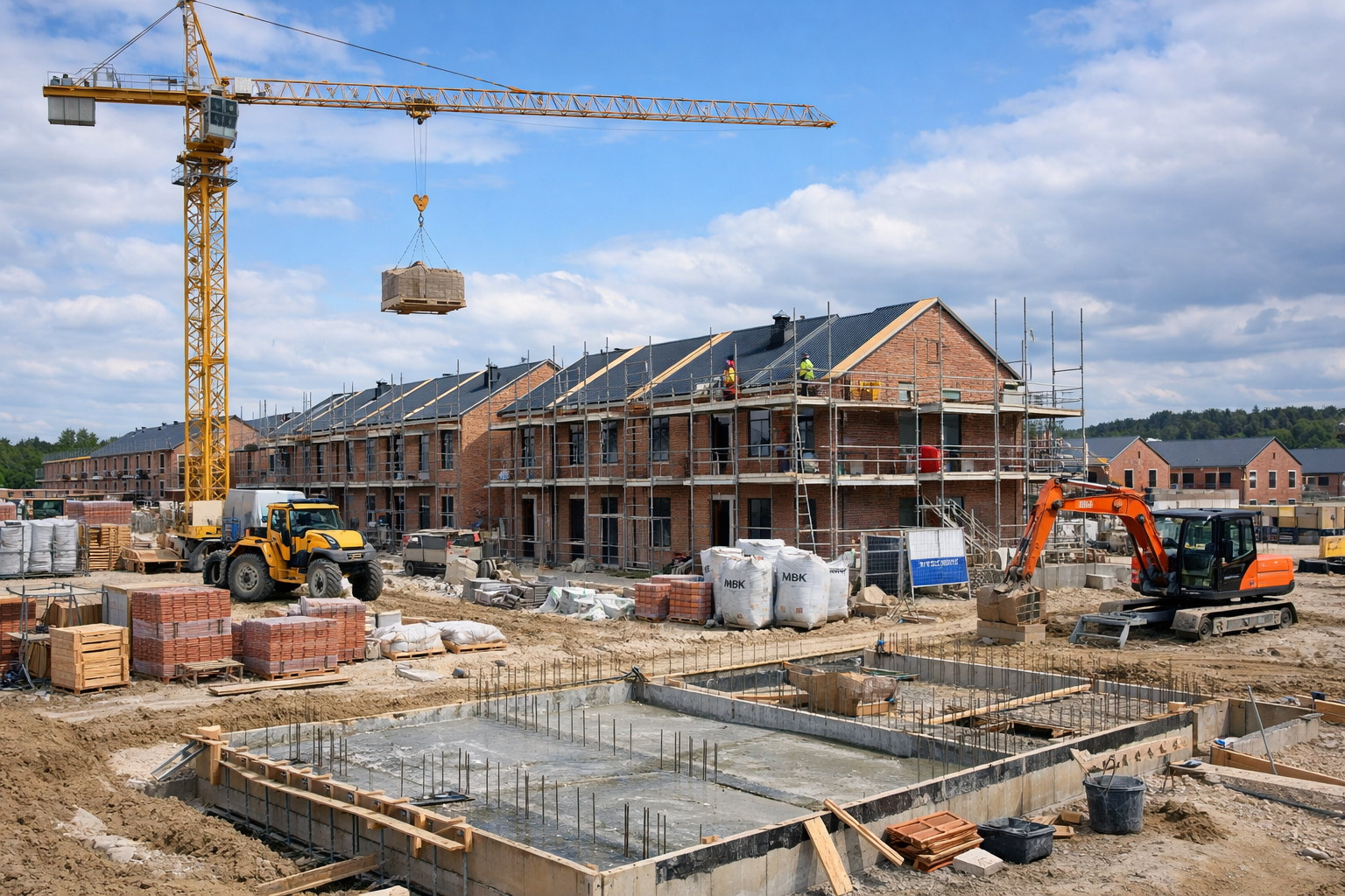 Nybyggeri af moderne rækkehuse i Aarhus N