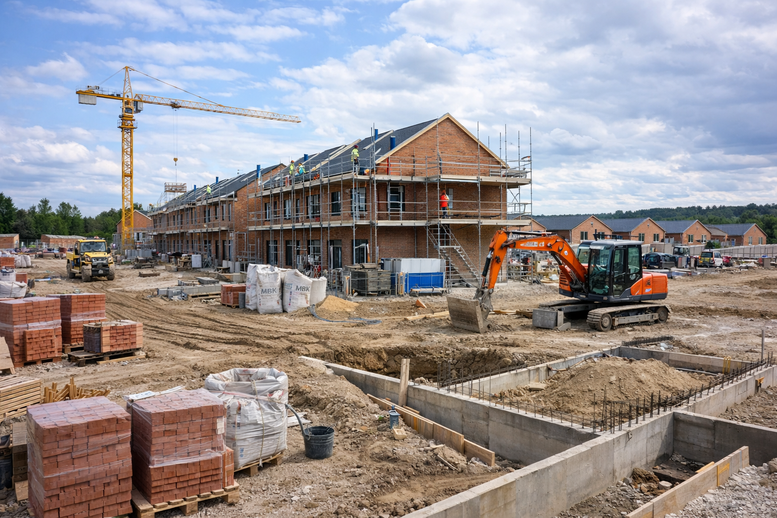 Nybyggeri af moderne rækkehuse i Aarhus N